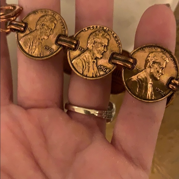 Copper penny bracelet - Picture 4 of 11